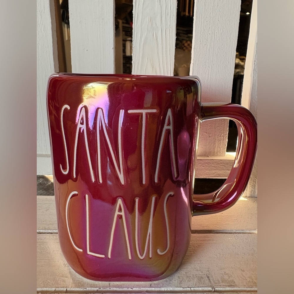 Rae Dunn Iridescent Santa Claus Red Mug